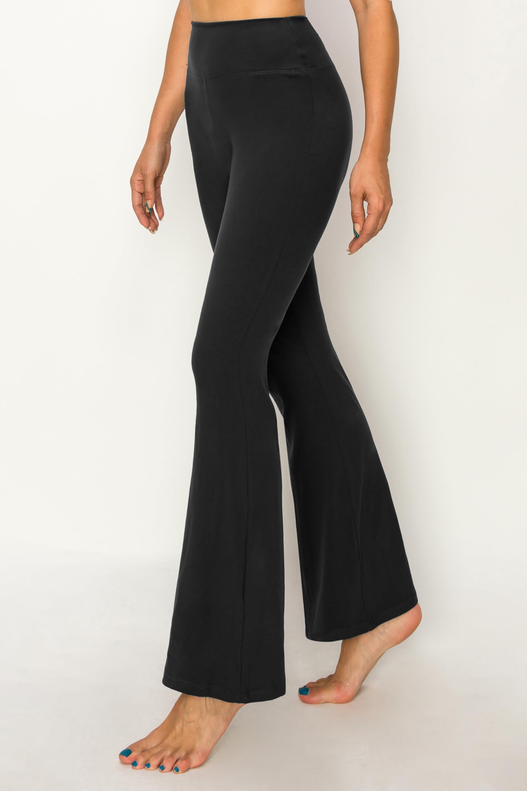 ALWAYS Pantalones Palazzo para mujer, pantalones casuales de pierna ancha y holgados, Cfnf128 Negro, X-Large