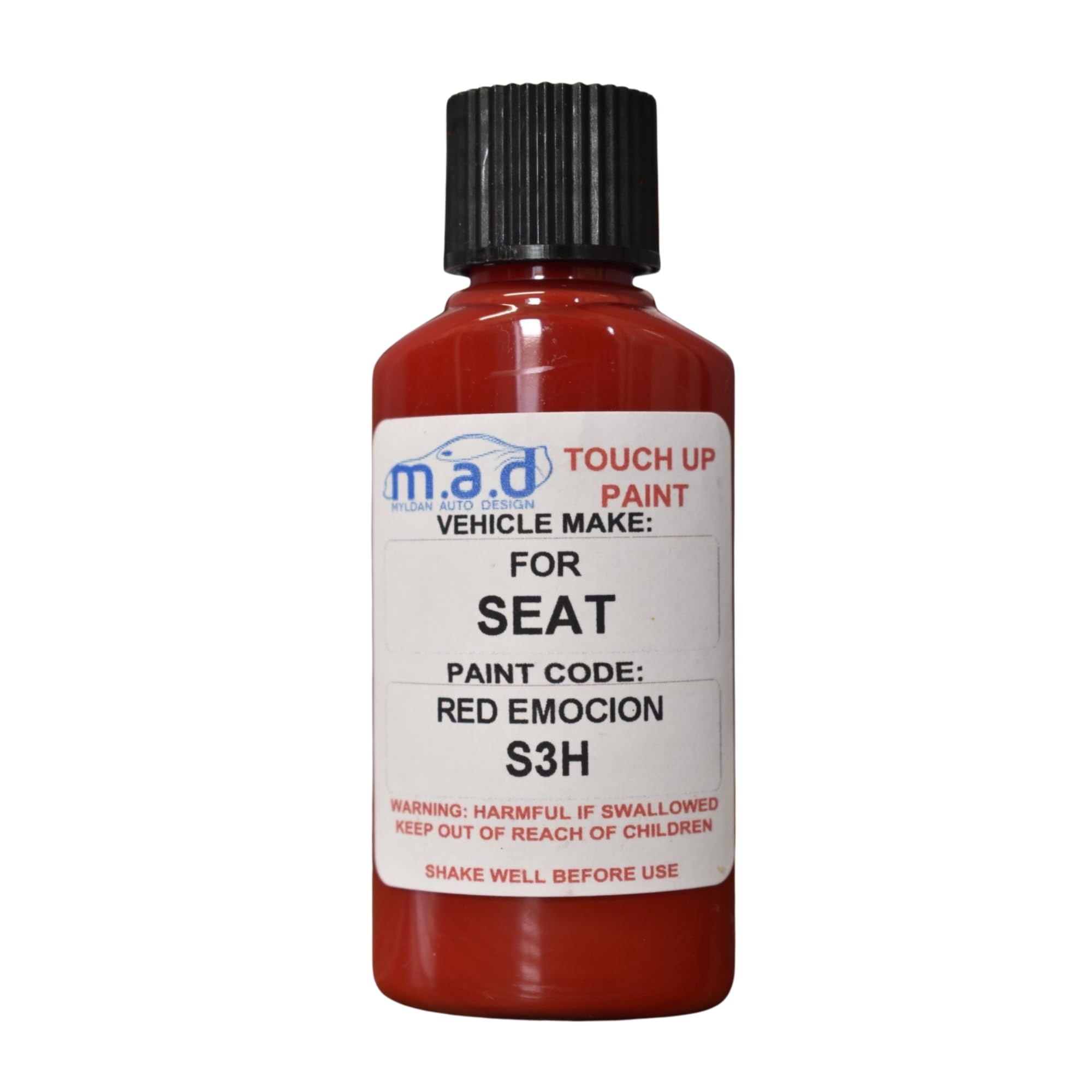 Madauto Red Seat Emocion S3h Paint Touch Up Kit Bottle Brush 30Ml Ibiza Cupra Leon
