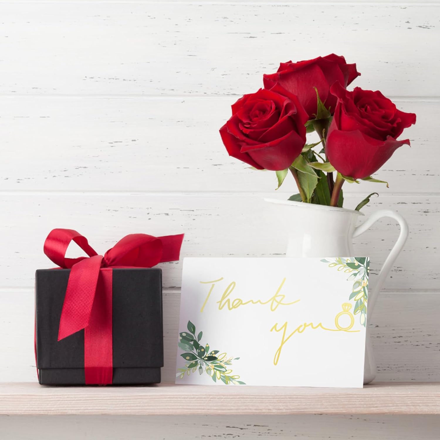 Wedding Thank You Cards with Envelopes, 20 Pack Sage Green Bridal Shower Thank You Cards Bulk with Stickers, 4X6 Inch Blank Thank You Wedding Cards with Envelopes - Image 3