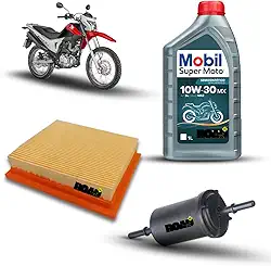 Kit Revisao compativel com Bros NXR 160 2015-2024, Oleo 10W30 semissintético, Filtro de Ar, Filtro de Combustível