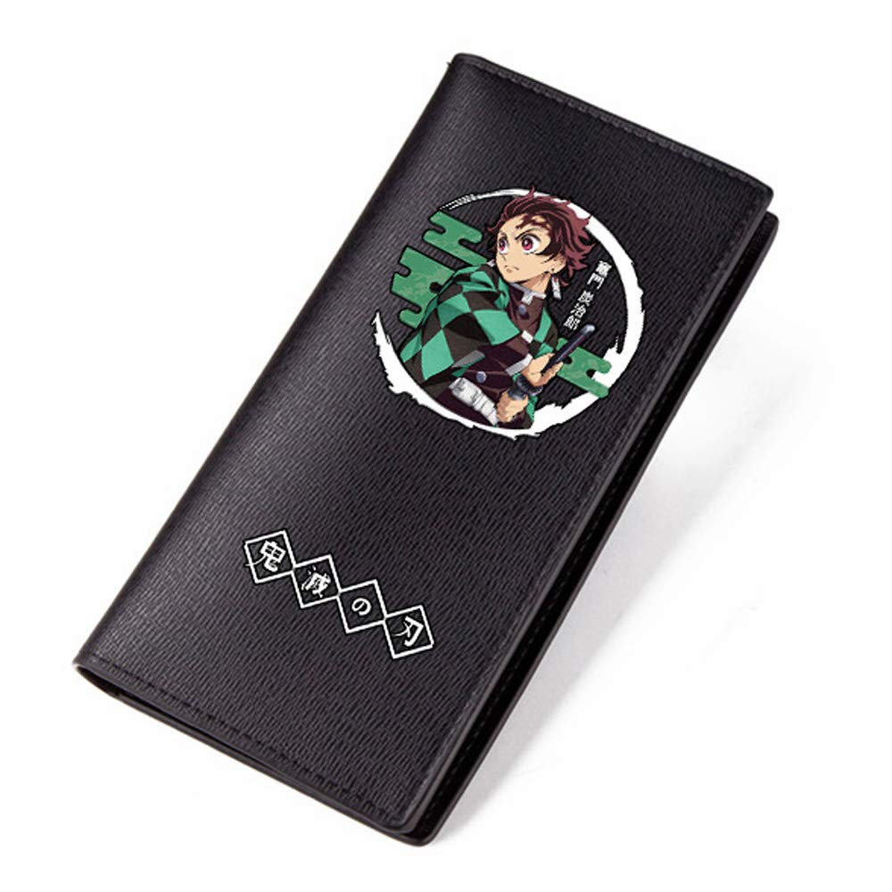 Demon Slayer: Kimetsu no Yaiba Print ID Card Holder PU Leather Short Wallet Anime Money Bag Kamado Tanjirou Long Coin Purse