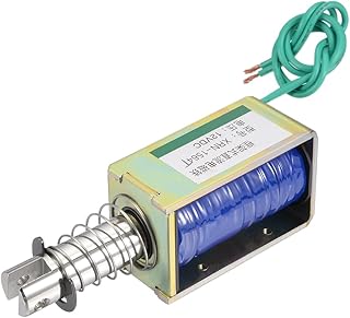 uxcell DC 12V 60N 10mm Stroke Push Pull Type Open Frame Solenoid Electromagnet XRN-1564T