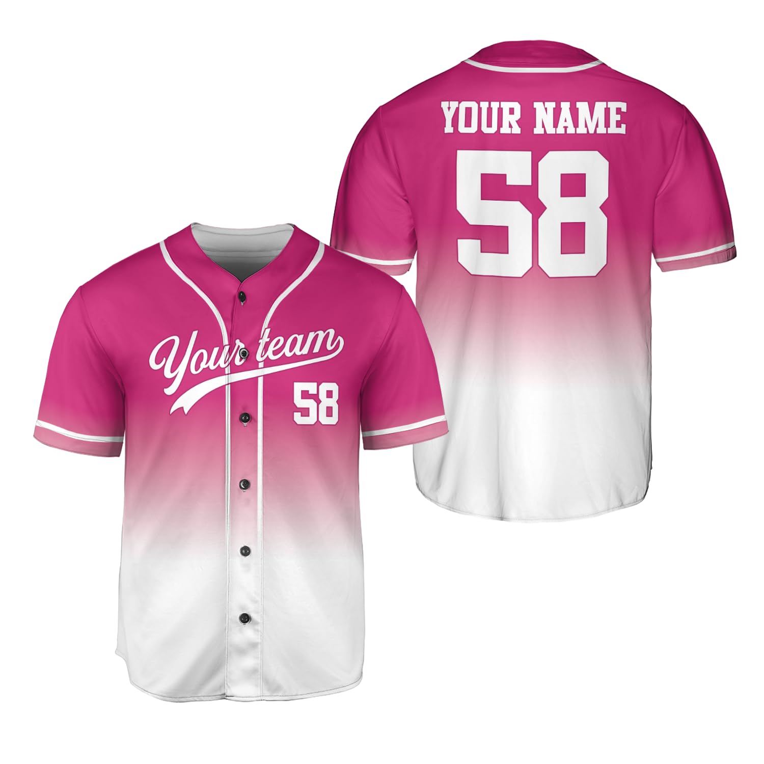 MAPrints Personalized Volleyball Baseball Jersey, Sport Volleyball 3D Jersey for Men & Women, Gifts for Volleyball Player (US, Alpha, Small, 5X-Large, Regular, Regular, VLB 10)