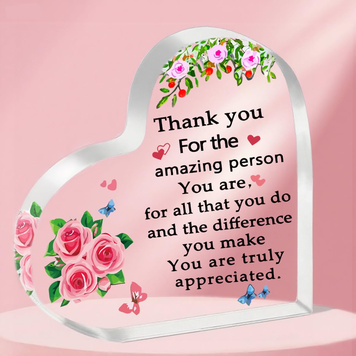ToVii Thank You Gift Sentimental Gifts for Women Best Friend Mentor Family Teacher Acrylic Keepsake