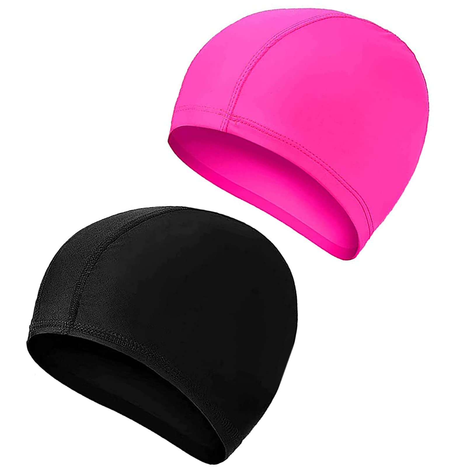 Paquete de 2 Gorros de natación para Hombres y Mujeres,Elástico Sombreros de Natación Gorros De Natación Unisex para Adultos Y Niños,Gorros De Natación Elásticos Gorro de Baño para