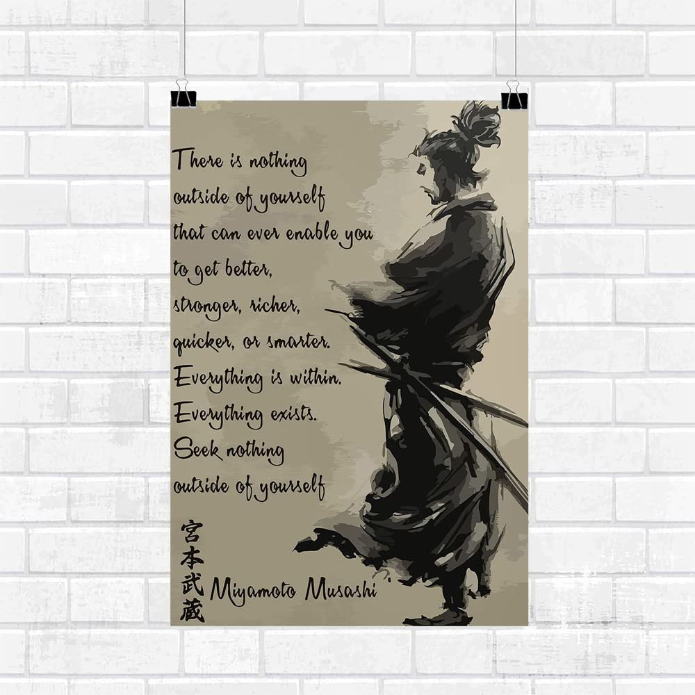 GADGETSWRAP Unframed Canvas Printed Poster Wall Decoration 10inch x 14inch - Samurai Miyamoto Musashia