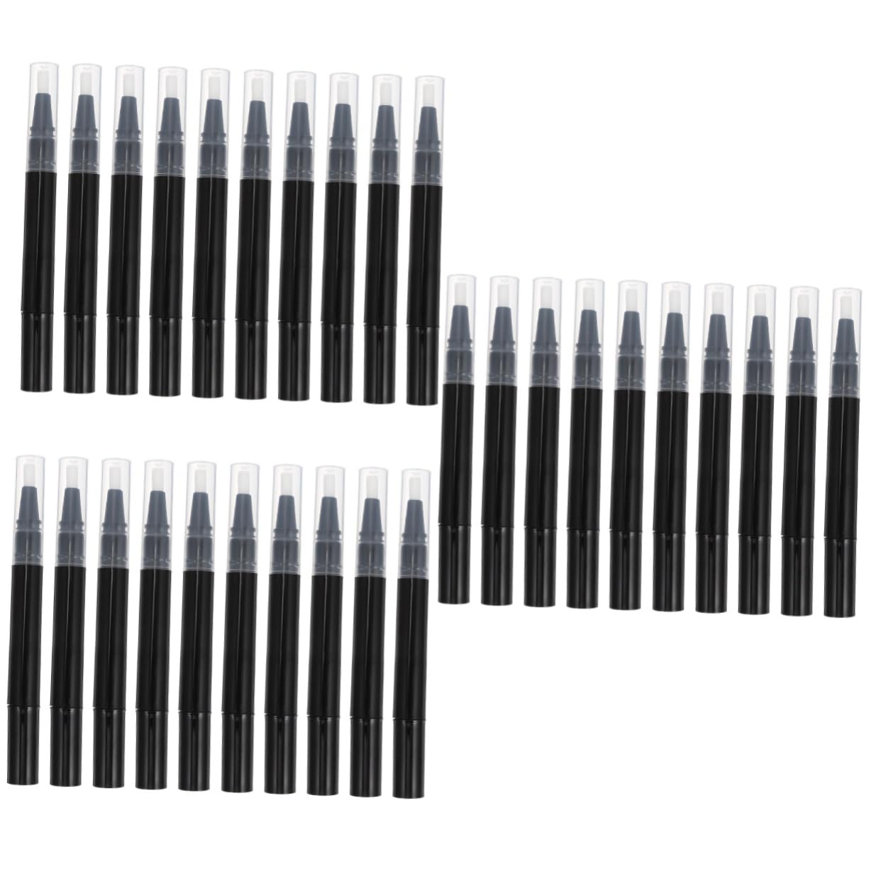 Mikinona 30 Stk Drehstift Für Nagellack Stift Für Wimpernwachstumsflüssigkeiten Einweg-lippenstift- Weiblicher Manikürestift Leerer Stiftvorrat Transparente Bilden Plastik