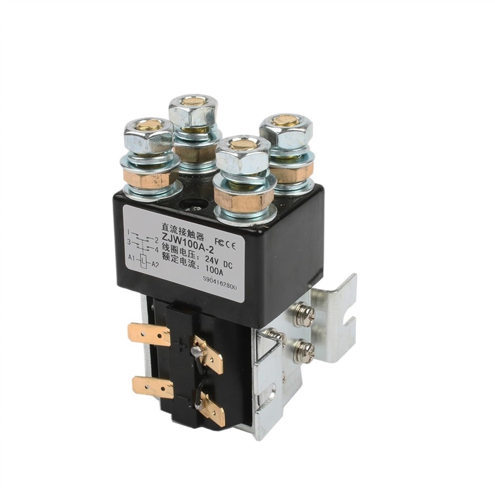 RCGKNNMUZ SW82 Coil Voltage 12V 24V 36V 48V 60V 72V 100A DC Contactor ZJW100A-2(24v)