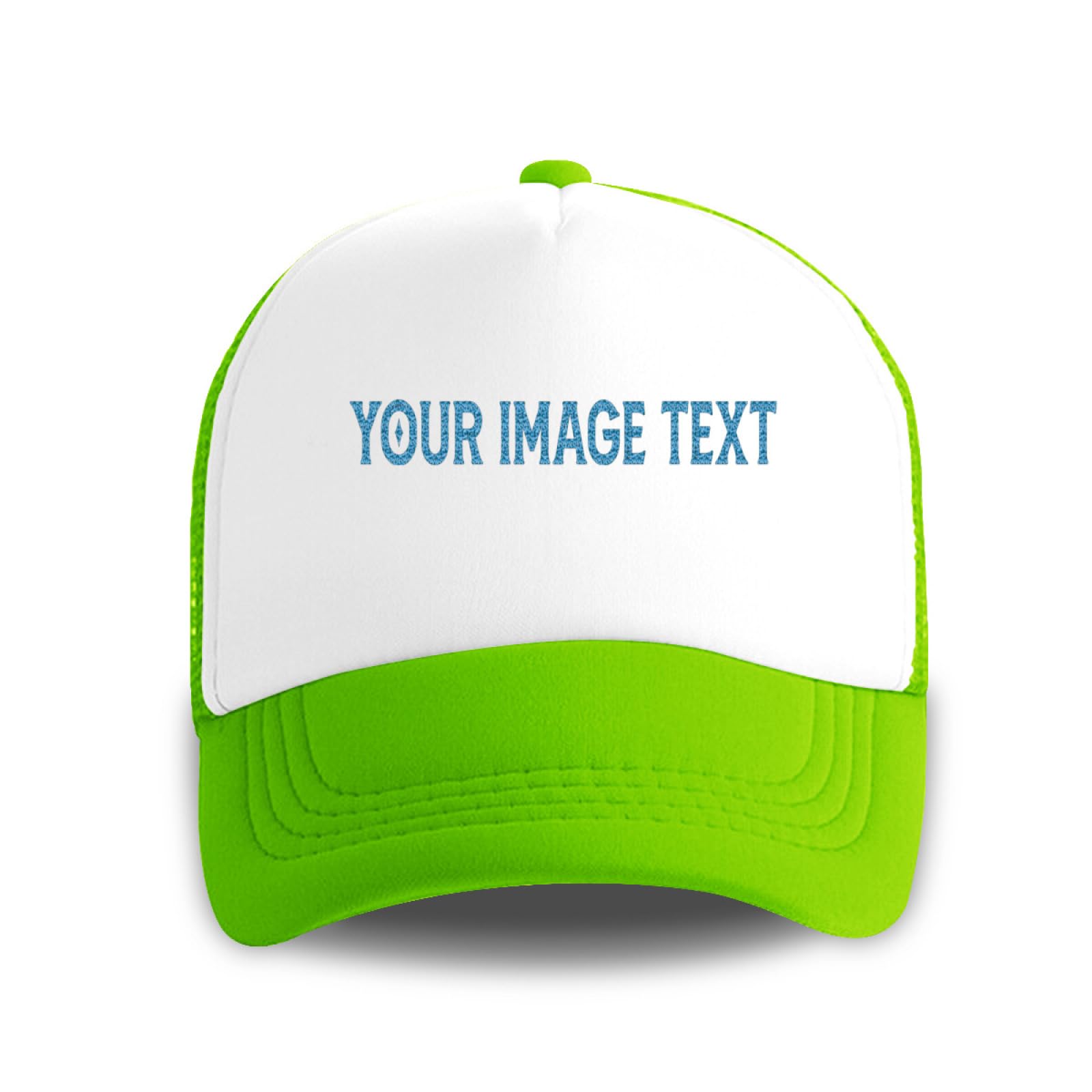 Miujonvy Unisex Greenyellow Desgin Grid Cap Your Image Text Here Adjustable Snapback Grid Cap