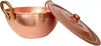 Tacho De Cobre Puro Com Tampa Cobreada 10 Litros