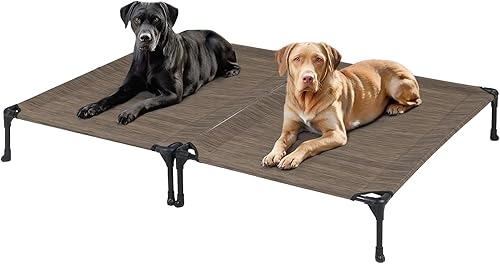 Miniatura 37 de Veehoo Cama Elevada para Perros al Aire Libre para Perros Pequeños, Camas Cots Elevadas Refrescantes para Perros Plataforma de Entrenamiento Fuera