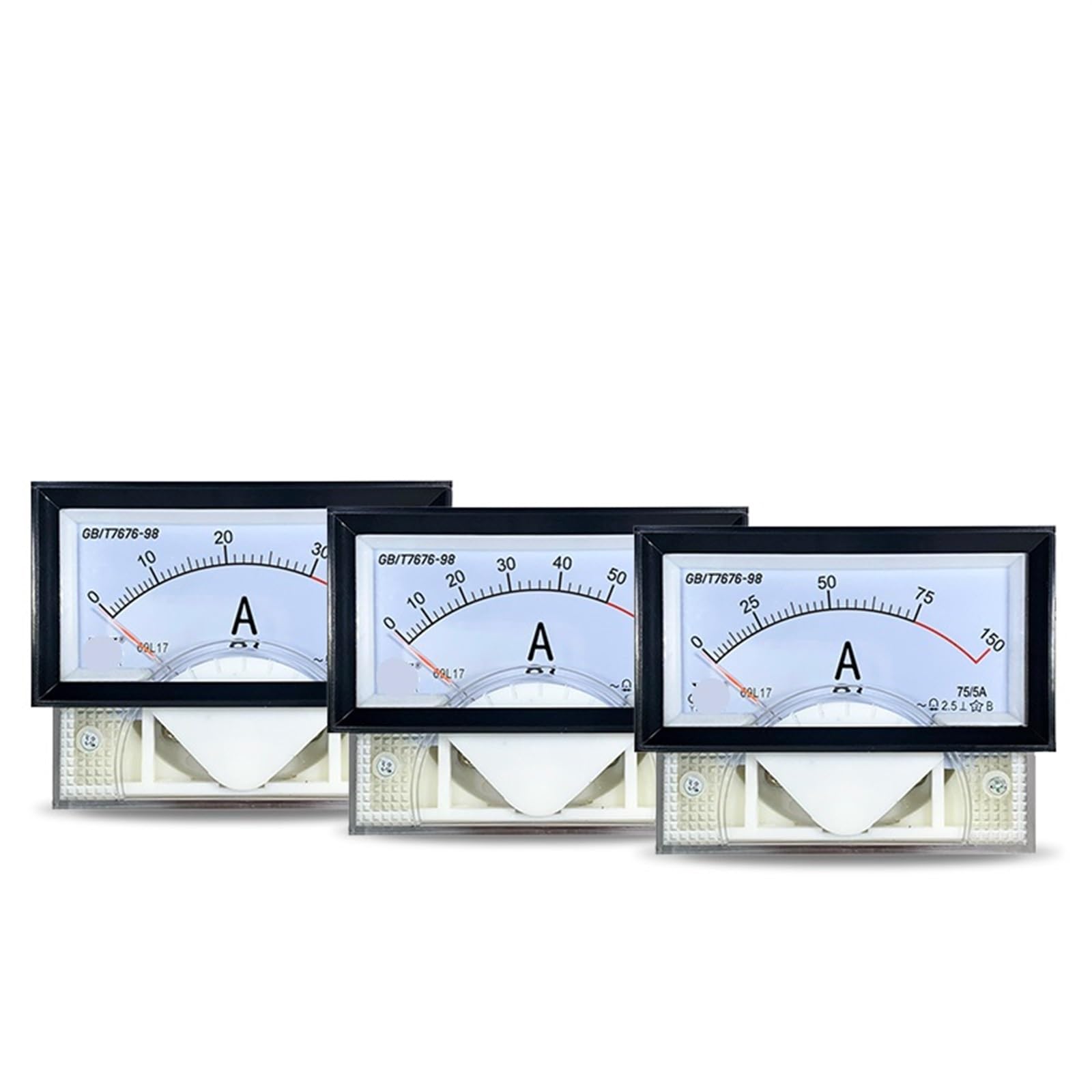 69L17 Ac Double Overload Ammeter 50/75/100/200A/300/5A Buffered AC Pointer Meter AC 1Pcs(AC 400-5A 800A)