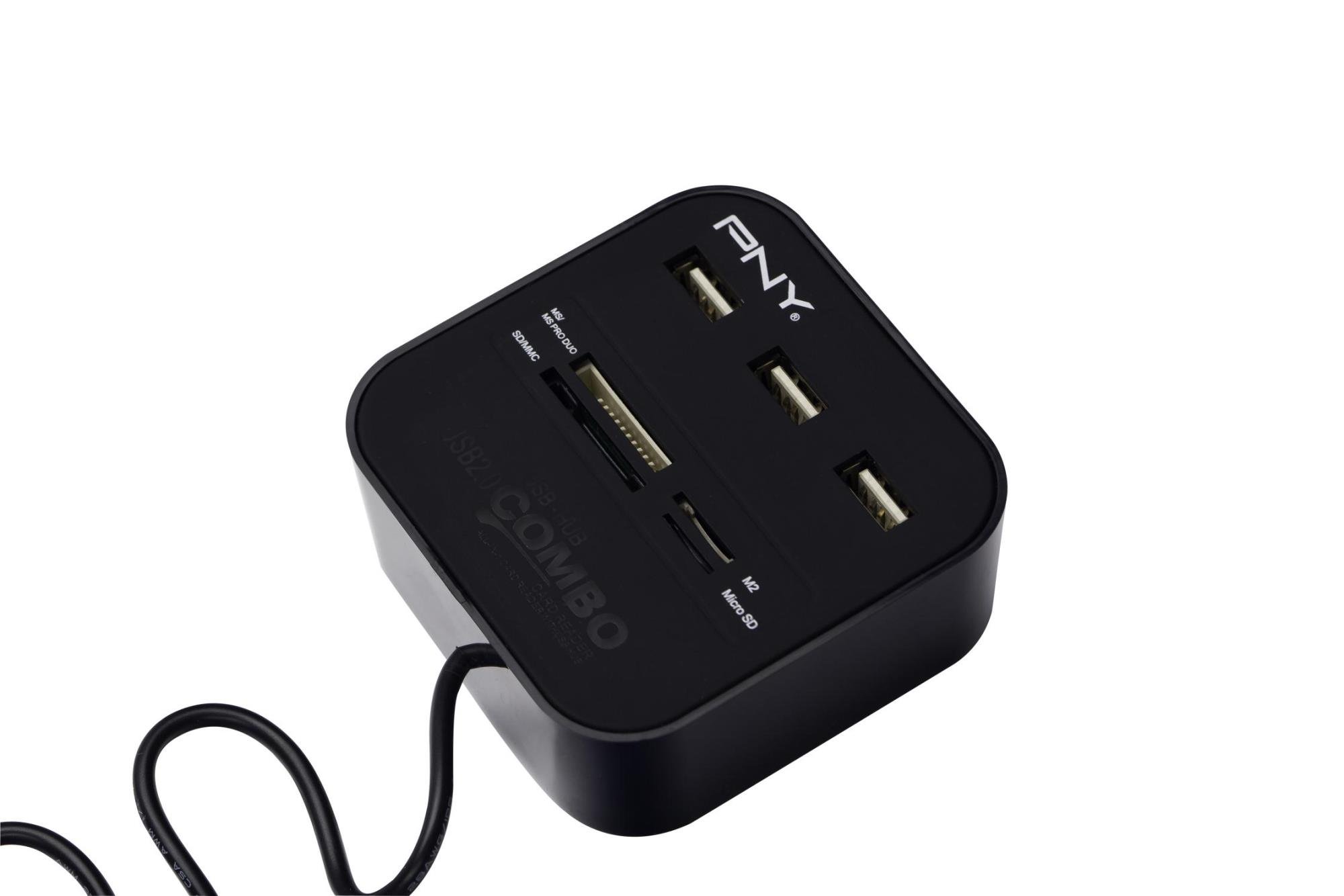 PNY Multi-Slot USB & Flash Card Reader (P-UBSDRDR21K-RF)