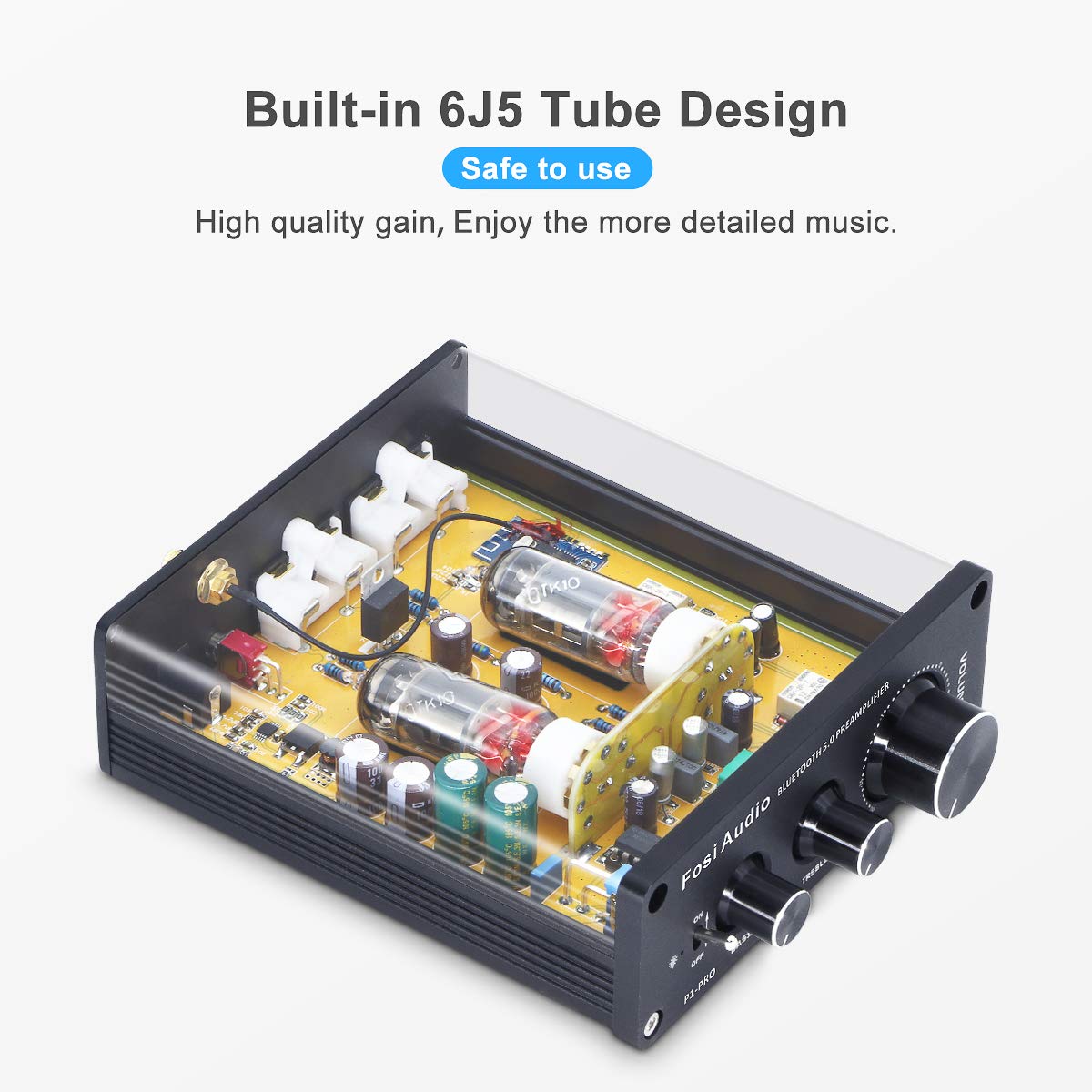 Fosi Audio P1 Pro Bluetooth 5.0 Tube PreAmplifier Mini HiFi Stereo