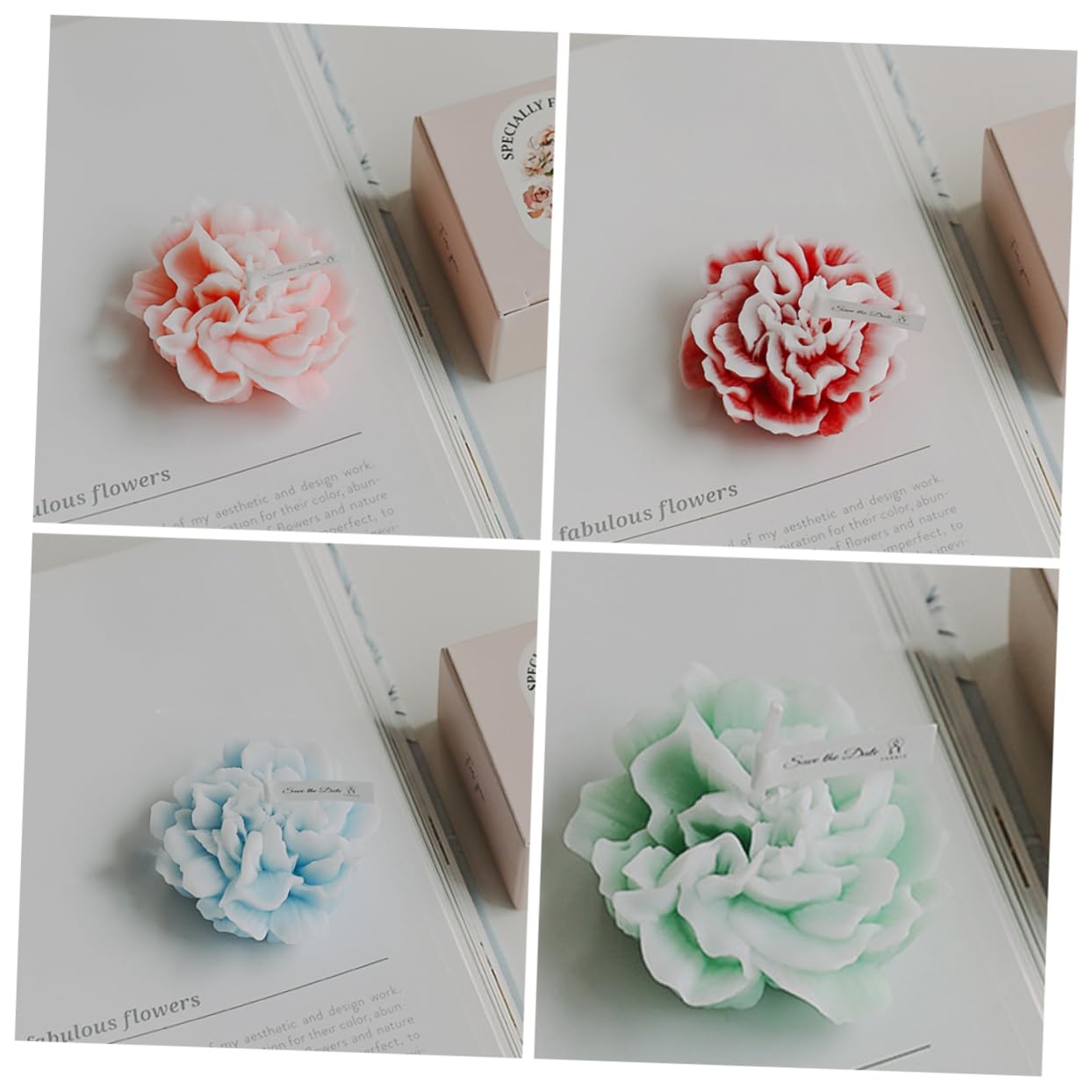 Ciieeo 20stücke Duftkerzen Blumenform Aromatherapeutische Kerzen Für Muttertag Hochzeiten Und Feiern Geschenkidee Für Frauen