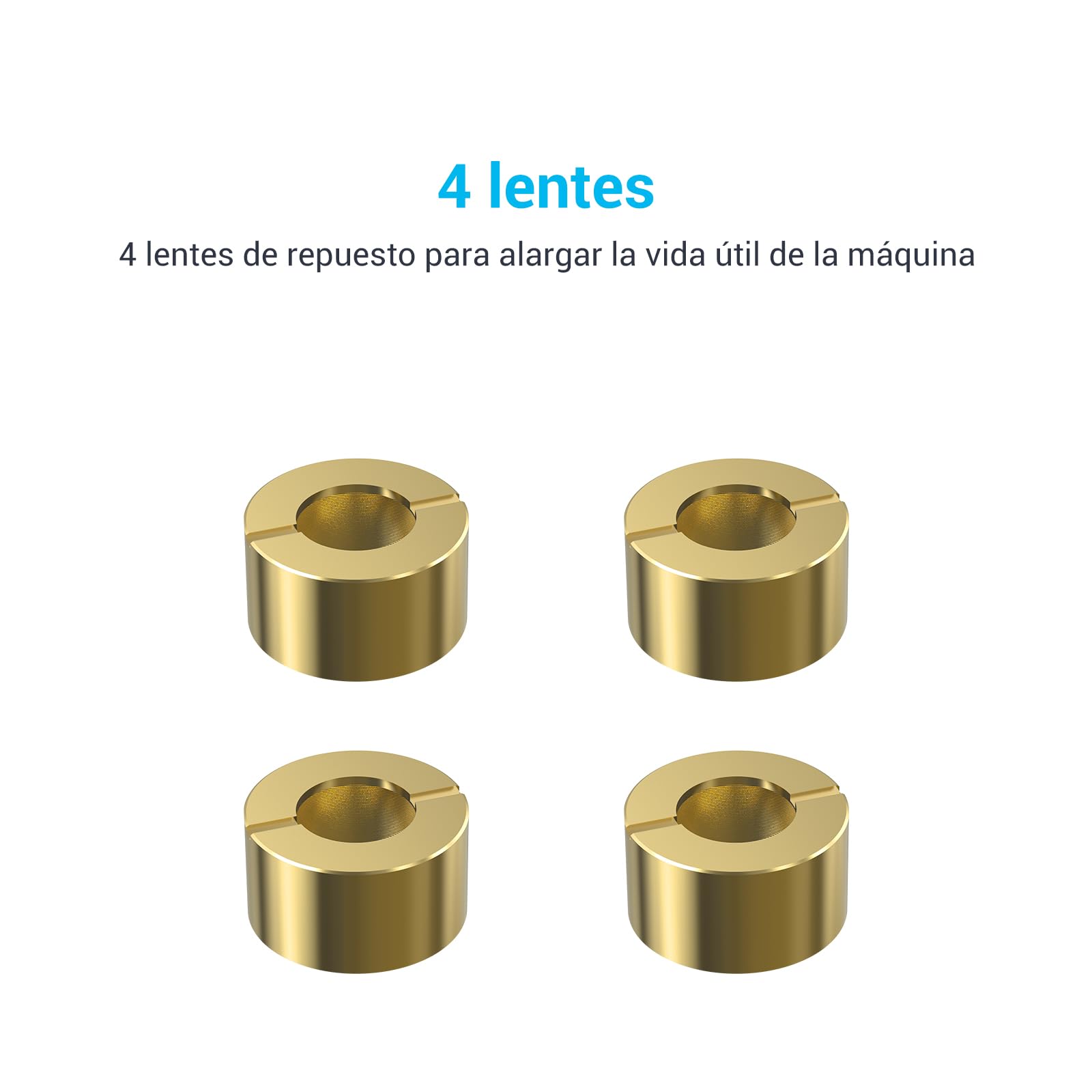 X3 Pro de Lente láser original 4 piezas, lente de módulo de grabado L10 para máquina de grabado, fácil de instalar, altamente transparente, anti-aceite y anti-humo