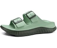 Womens Recovery Sandals With Comfortable Plantar Fasciitis Arch Support, Orthotic Adjustable Thick Cushion Sport Slides Reduces Stress on Feet, Joints & Back Post-Exercise