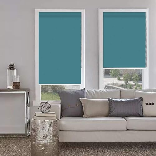 Miniatura 10 de Persianas enrollables opacas sin cables persianas de ventana personalizadas de color gris claro para el hogar ventanas puertas puerta francesa