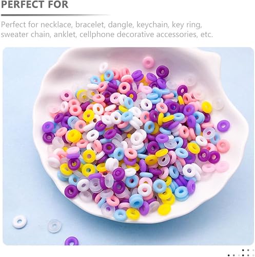 Miniatura 9 de Anillos de tapón de silicona – 100 cuentas espaciador localizador para bricolaje, pulseras, collares, accesorios de fabricación de joyas