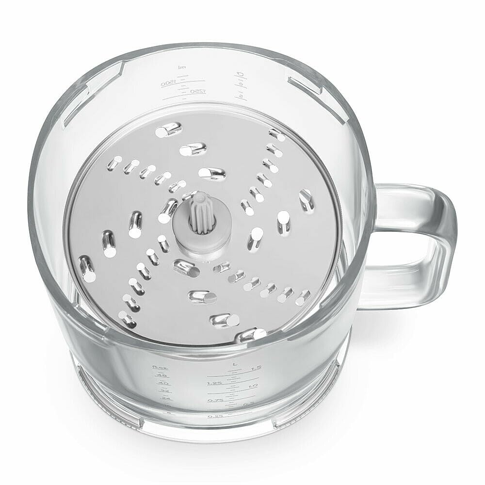 Smeg, HBFP11 Accessorio Multifunzione per Frullatore a Immersione HBF11, Tritatutto da Cucina 5 in 1 con Lama Regolabile, Ciotola da 1,5 L, Trita, Affetta, Grattugia ed Emulsiona