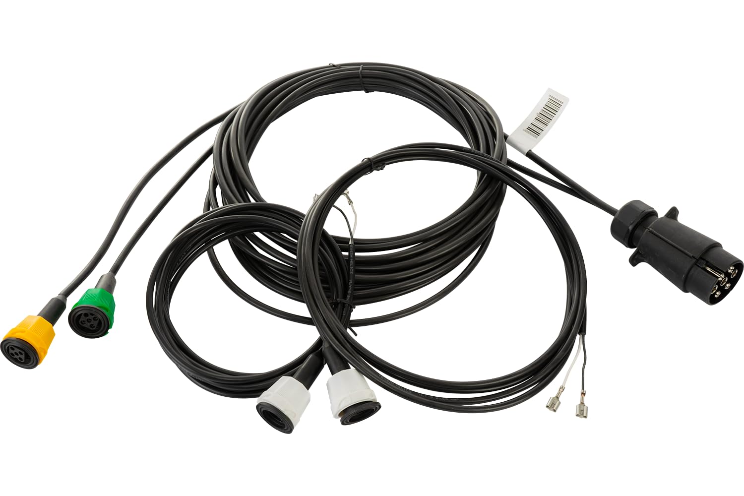 MANTES Faisceau électrique 7m Prise 13 Broches avec 2 connecteurs baïonnette 5 Broches câblage Feux arrière 12V Installation Rapide fiche Robuste pour remorque Plateau Utilitaire