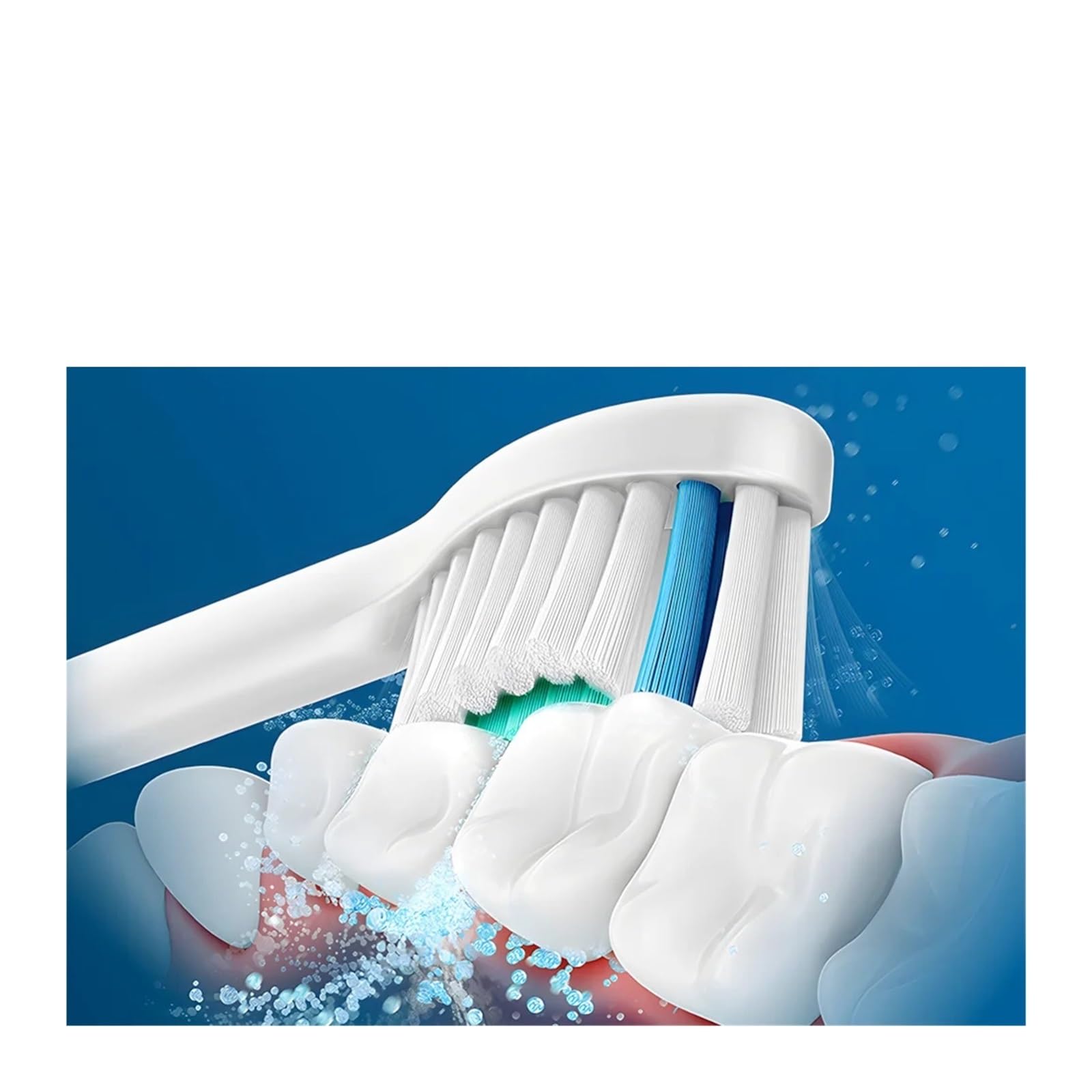 eufeifeiegds Testine di ricambio compatibili for spazzolini elettrici, testina Diamond Clean for spazzolini elettrici 4100, 5100, 6100 e 7500.(White-20 Pcs)