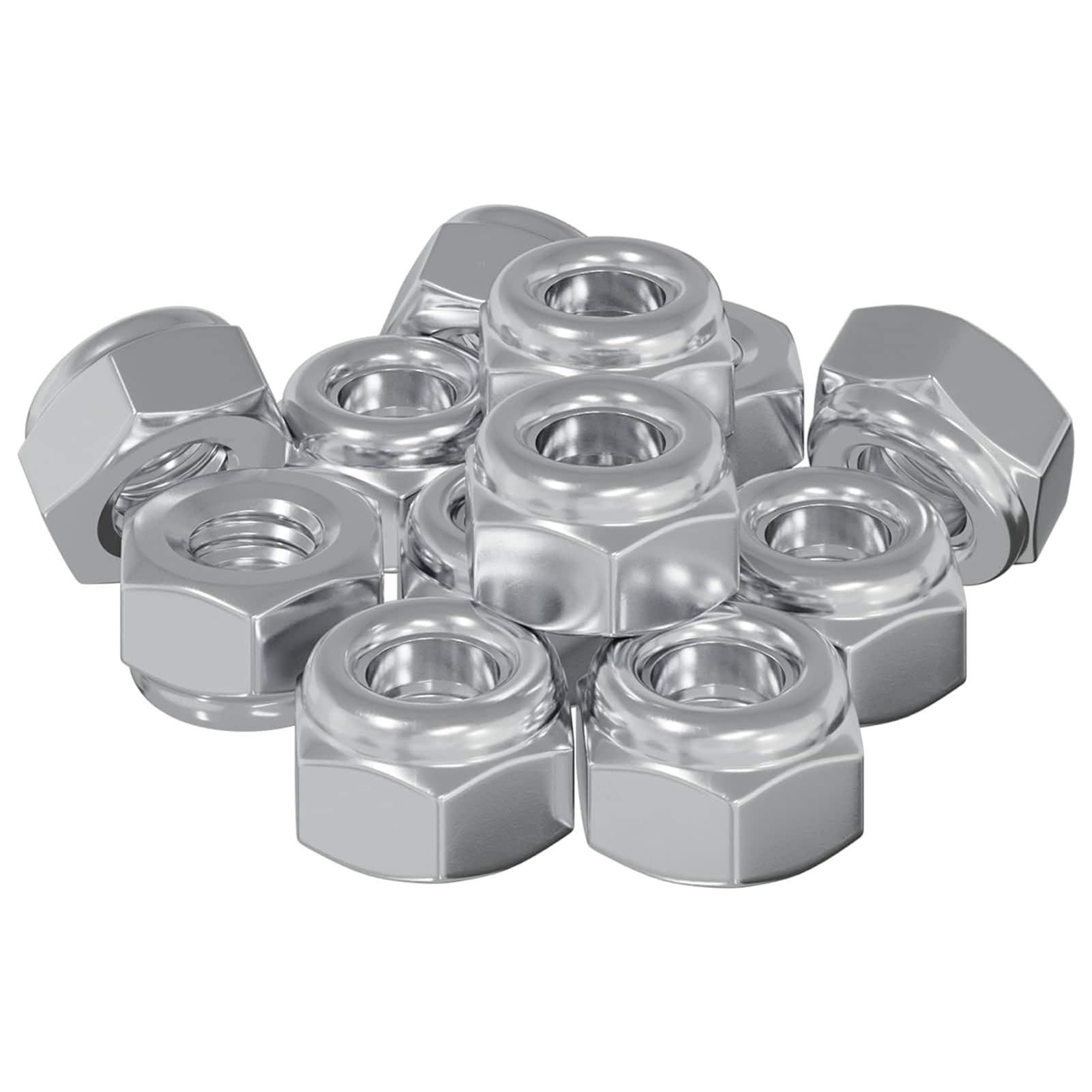 Dado 9574 PCS Argento M6 x 10 mm Ferro
