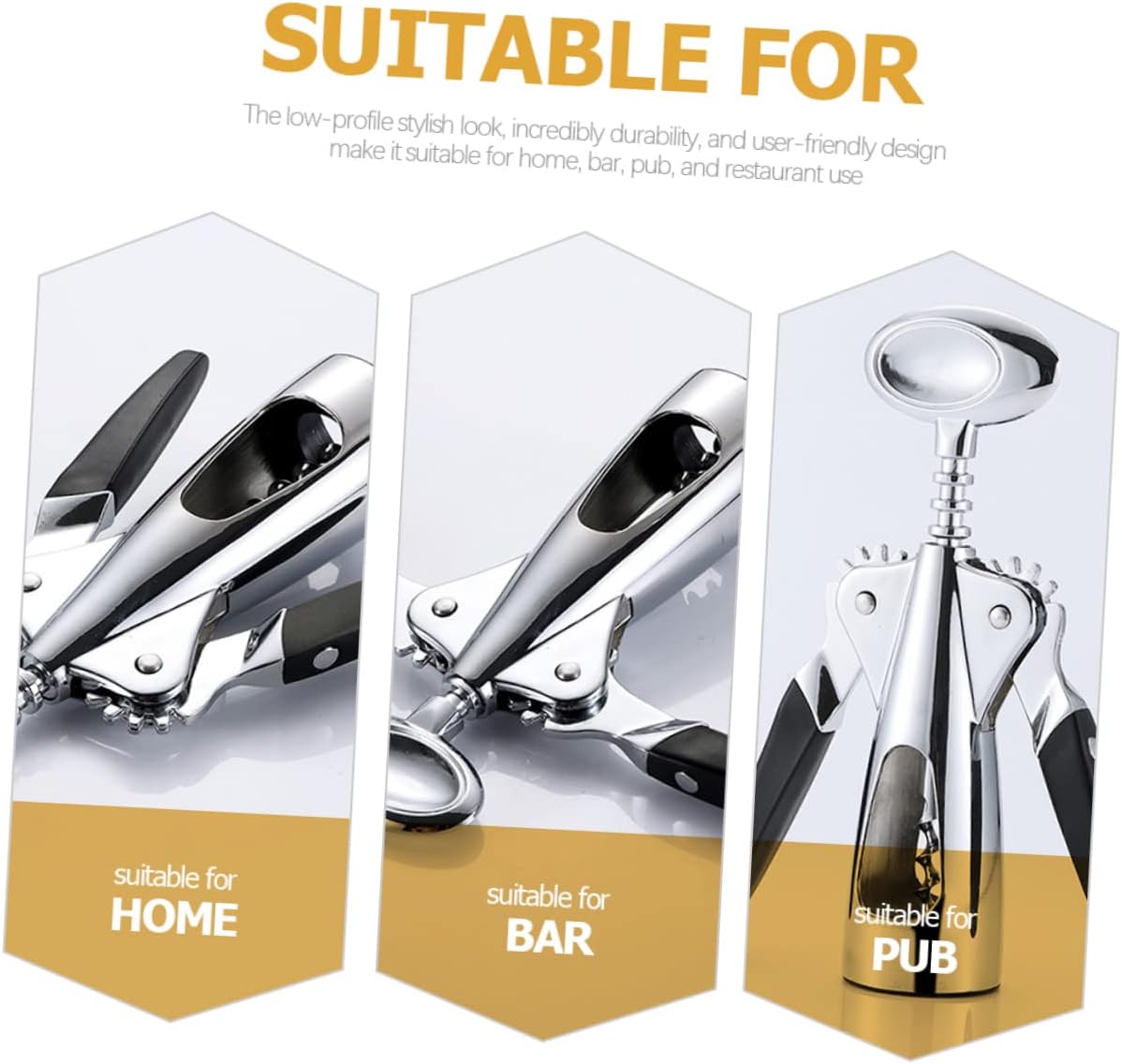 Xmas Zinc Alloy Bottle Opener Wine Corkscrew Manual Heavy Duty