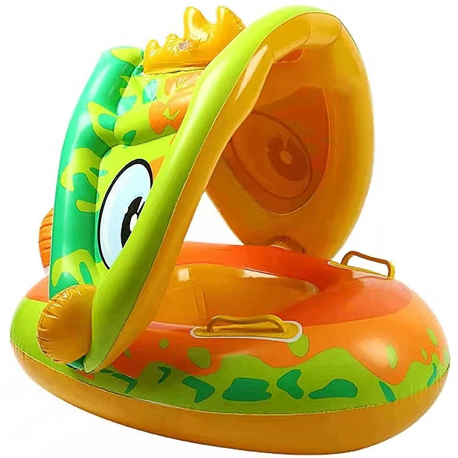 STLOVe Flotador Bebé, Flotador De Natación Bebé con Asiento, Inflable Flotador Piscina Bebé con Toldo,Anillo Flotador para Bebe Natación Anillo - para Bebé Que Aprenda a Patear y Nadar