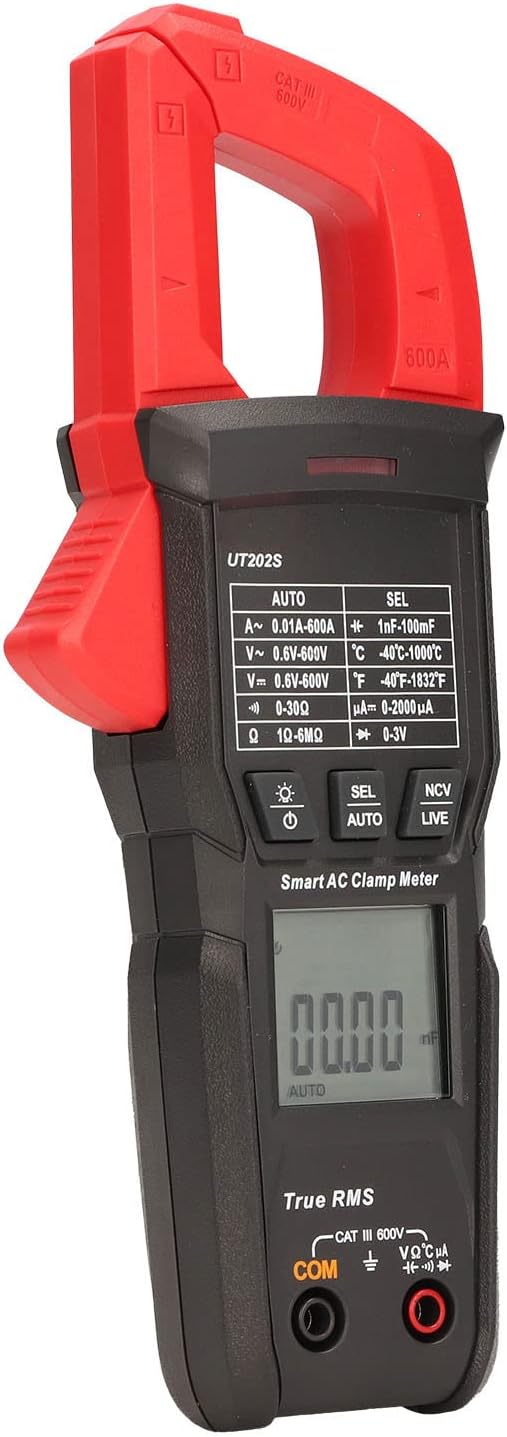 Digital Clamp Meter, AC DC Current Non Range Selection Clamp Meter Multimeter for