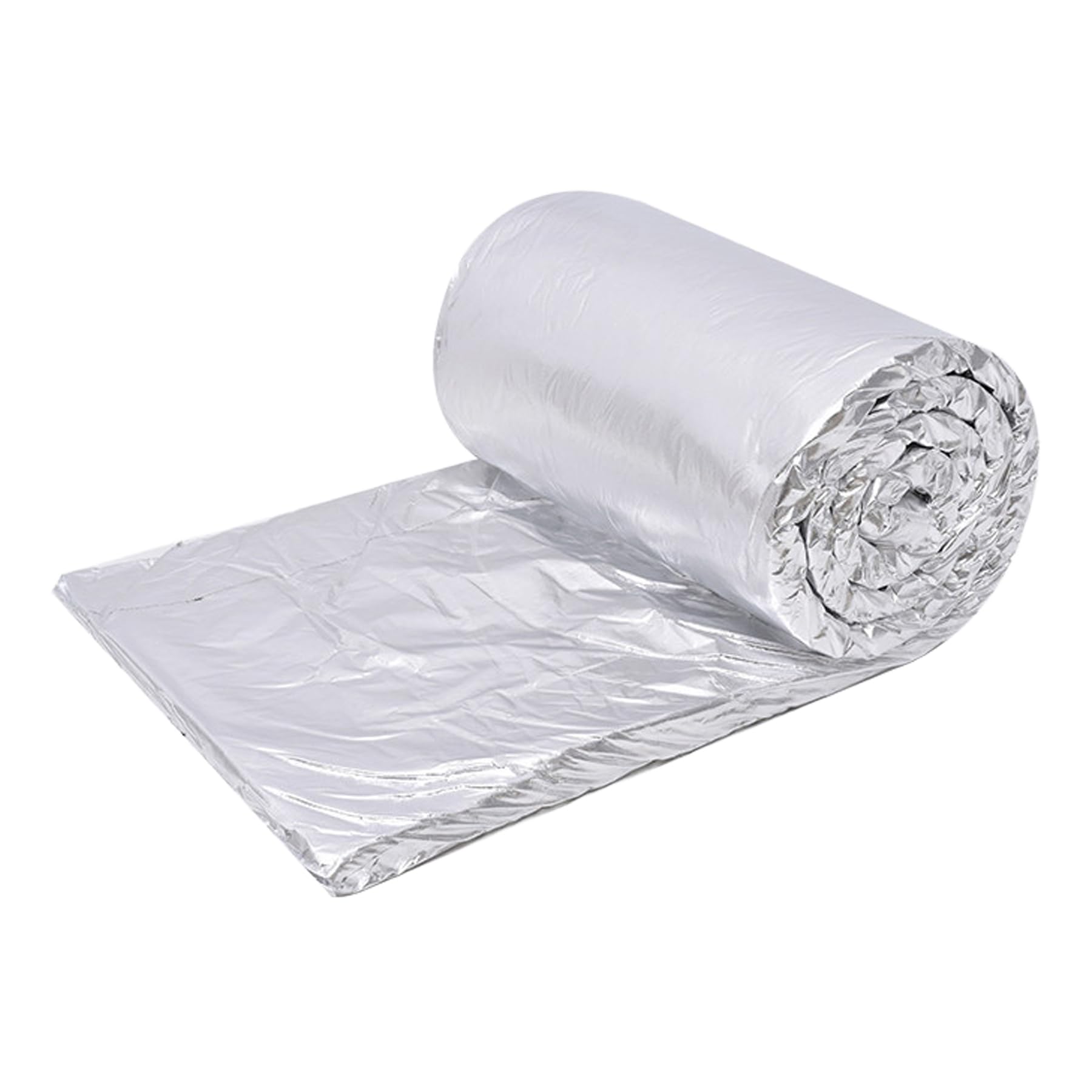 Hochtemperatur WäRmedäMmmatte Aus Keramikfasern mit Aluminiumfolie, Feuerfestes DäMmmaterial, Geeignet für öFen, Kessel, Kamine, Schornsteine, S(Size:61cm*7.2m(2*23.6ft),20mm(0.78in),Color:Zweiseitig)