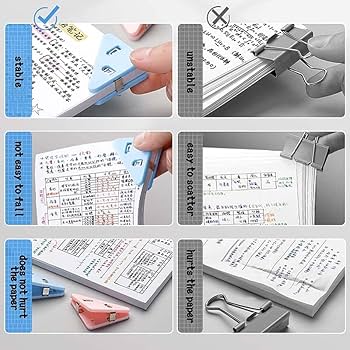 Amazon | Yavoluy 12個入 コーナークリップ 文房具 三角クリップ