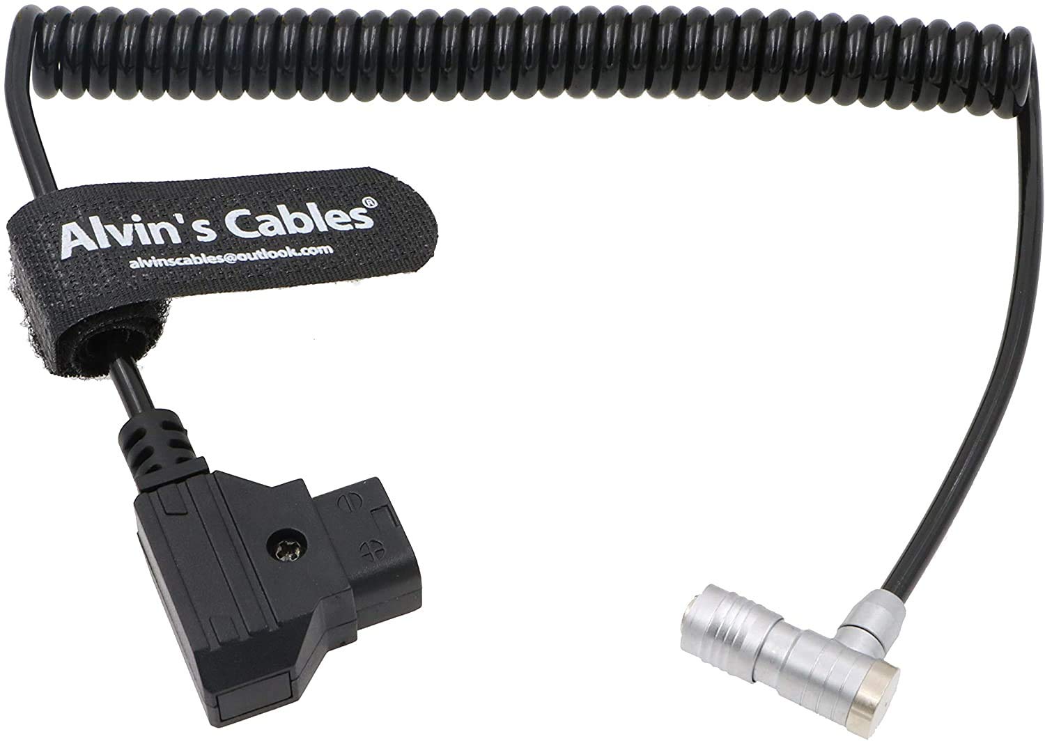 Alvin's Cables PORTKEY BM5 BM7 monitor Cavo di alimentazione angolo retto 4 pin femmina a Anton Bauer D-TAP maschio cavo di alimentazione a spirale