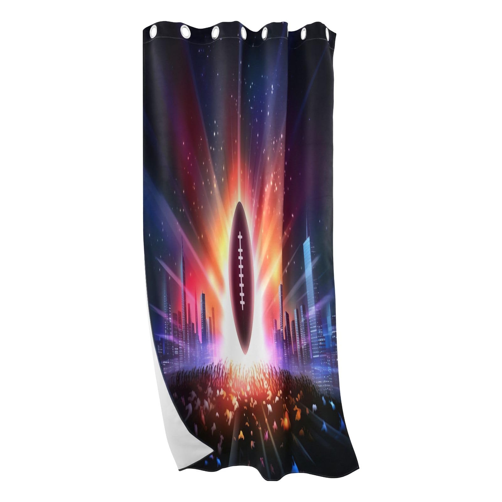American Football Glowing Blackout Curtains for Bedroom 84 inch Length Thermal Insulated Curtain Drapes 1 Panel Set Blackout Curtain Blinds for Bedroom,84x52in