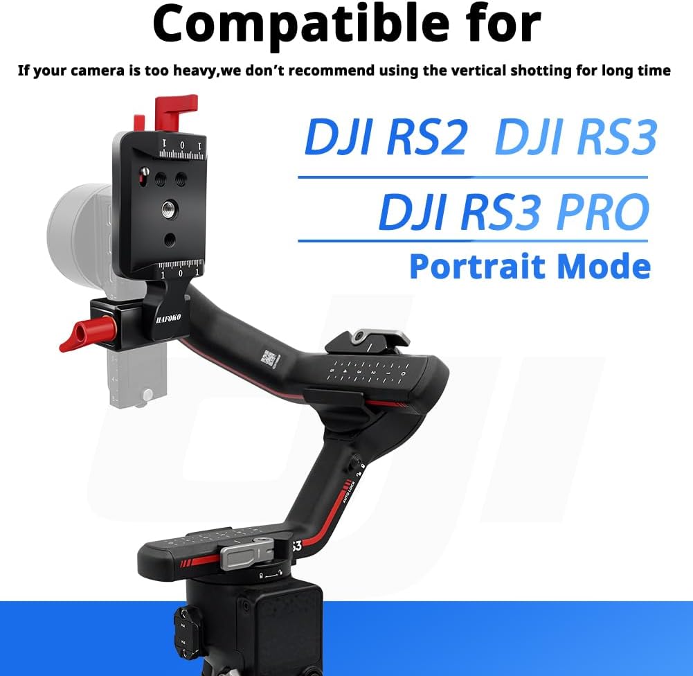 RS3 Vertical Mount,Vertical Gimbal Camera Plate Solution Compatible for DJI Ronin S3/Ronin S3 PRO for Camera YouTube Tiktok Video Extended Vertical Shooting