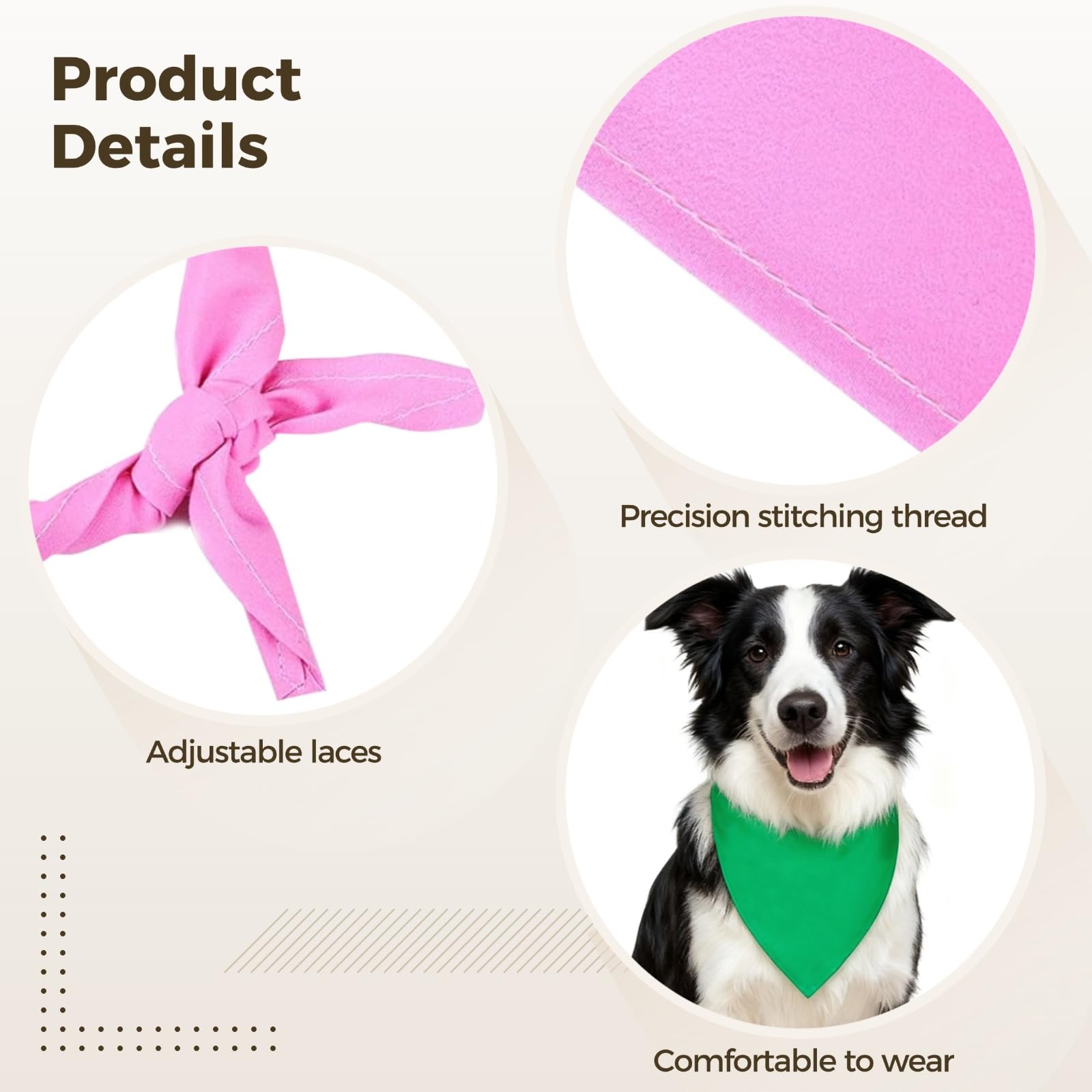 Lot de 20 Bandanas pour Chiens, Foulards à Nouer Uni, Accessoires pour Animaux en Polyester Doux Réglable, Lot Polyvalent Réutilisable Coloré pour Chiens Petits Moyens Grands