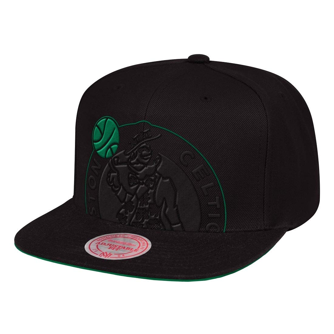 Boston Celtics Snapback Cap Cropped XL Black, black, One Size