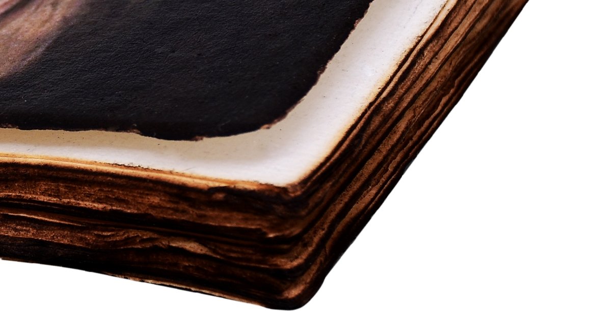 Purpledip Travel Journal (Vintage Diary) 'Calm-Amidst-Fury': Fire Burnt Handmade Paper Notebook; Unique Gift For Personal Memoir (10765) - Image 4
