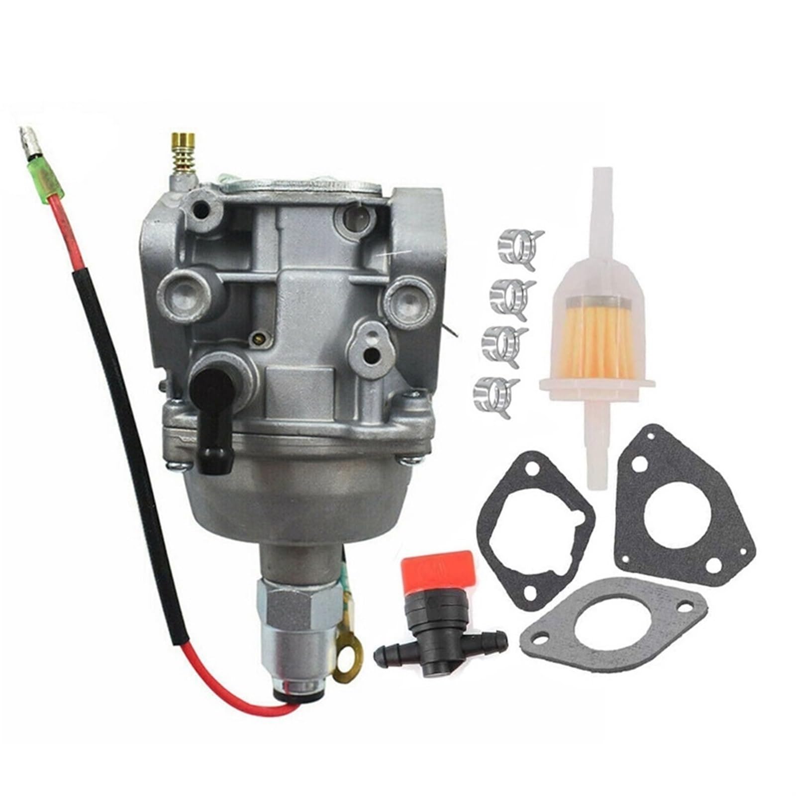 Genérico para Kohler CV18S CV20S CV22S CV725 Command para Motor Carb 2485325-S 24-853-25-S Filtro de Combustible carburador Abrazadera válvula Cierre Carburador de cortacésped