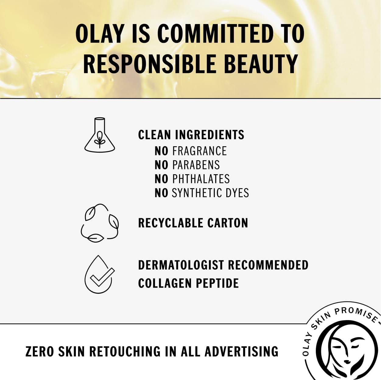 Olay Collagen Peptide Visibly Firming Face Serum, Fragrance Free, 1.3 fl oz