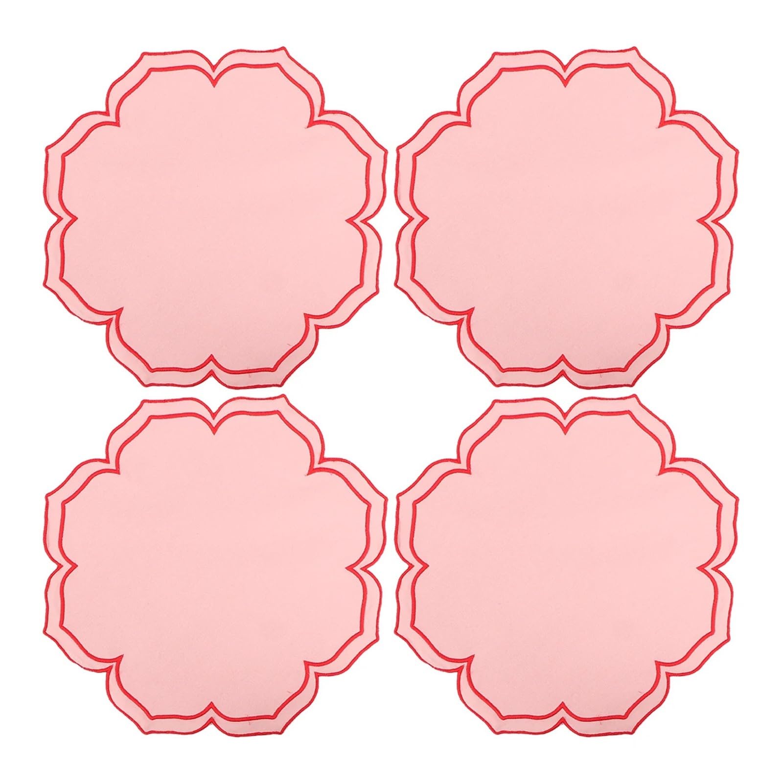 WZPTLKIBAD Dinner Placemat Napkins, Scallop Edge, 13 * 19 inch