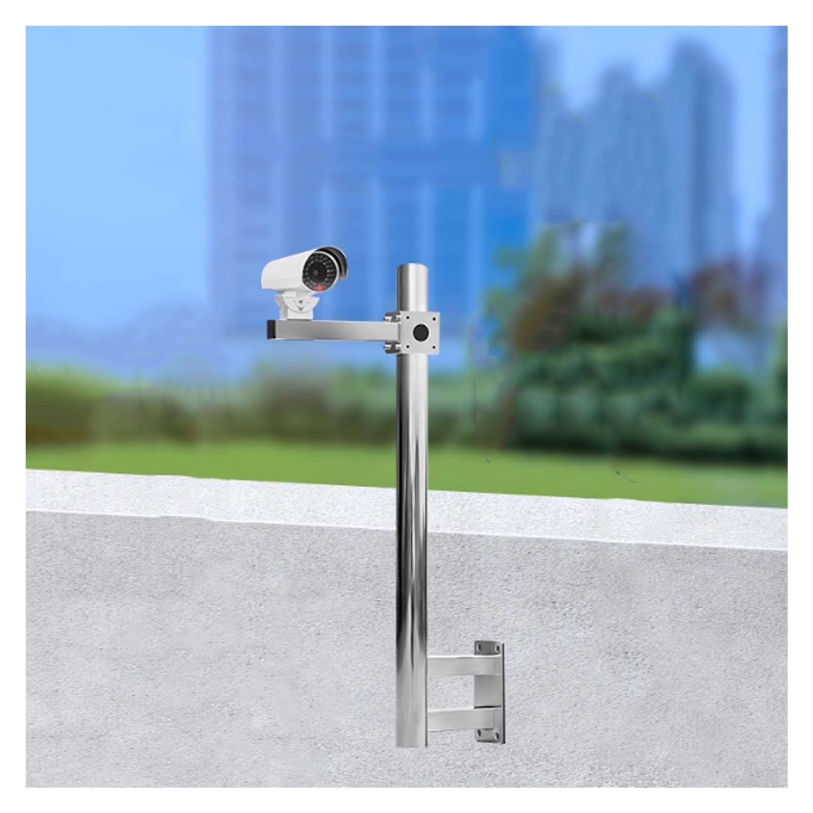Poste de vigilancia, soporte de pared de acero inoxidable para cámara CCTV, diseño universal para el hogar, oficina, estacionamiento y monitoreo de seguridad