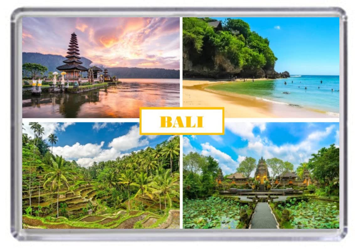 Bali Indonesia Souvenir Acrylic Fridge Magnet (Standard: 70x45mm)