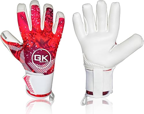 Miniatura 3 de GK Saver Guantes de portero de fútbol Modesty Guantes de portero profesionales, talla 6 a 11, guantes salvadores extraíbles