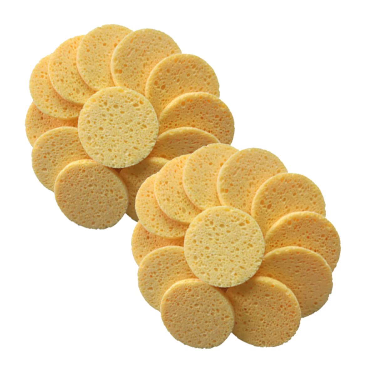 minkissy 60pezzi Spugne Per Makeup Cuscinetti Struccanti Cellulosa Puff Per Pulizia Viso Tonalità Morbidi e Sicuri Per La Per Rimozione Make-up e Detersione Quotidiana