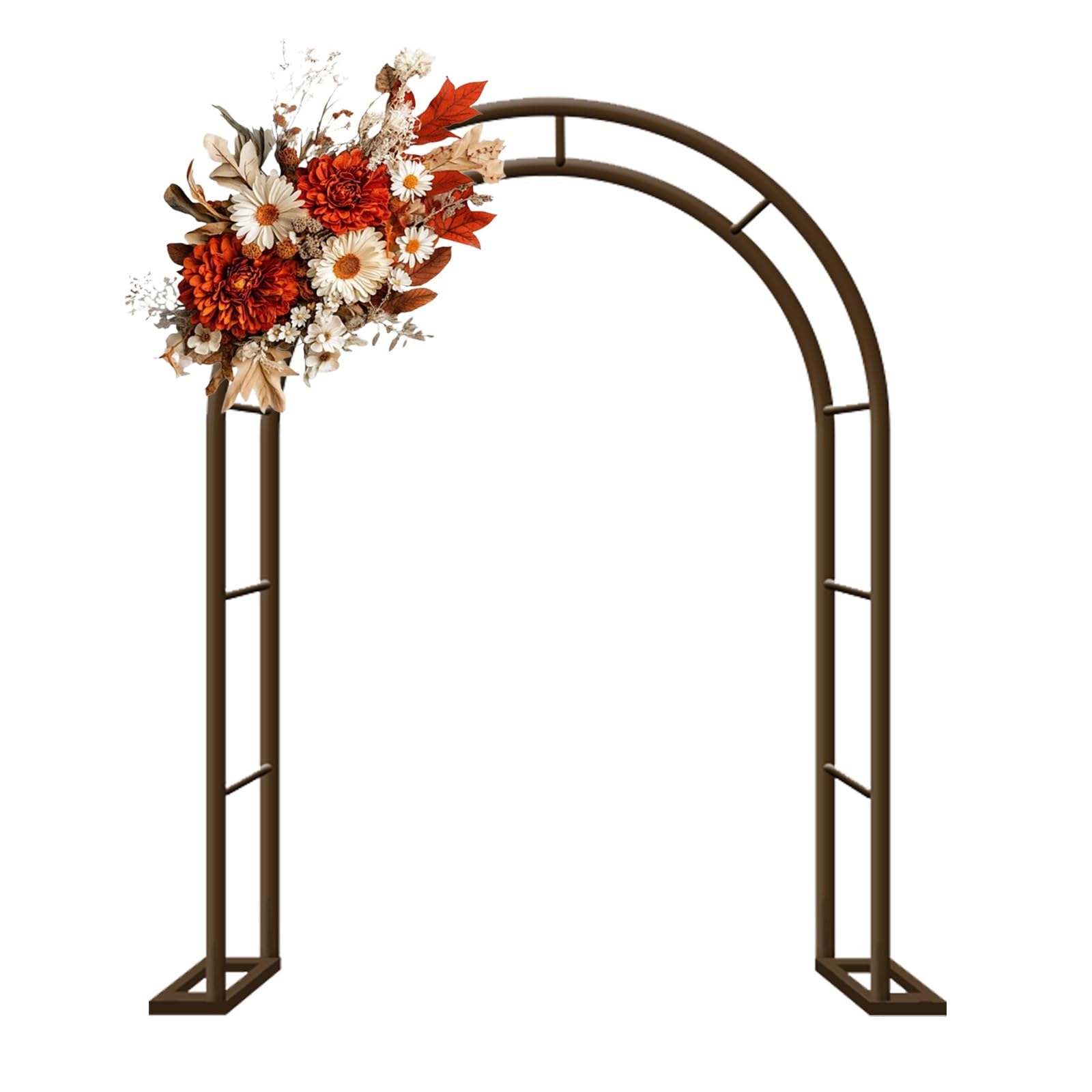 Générique Pergola Jardin Fer forgé Tonnelle Arche de Jardin Exterieur, pour Plantes Grimpantes, Décoration Arche de Mariage, 80cm 140cm 180cm 200cm 240cm 280cm 300cm 350cm(Brun,W180 X H220cm)