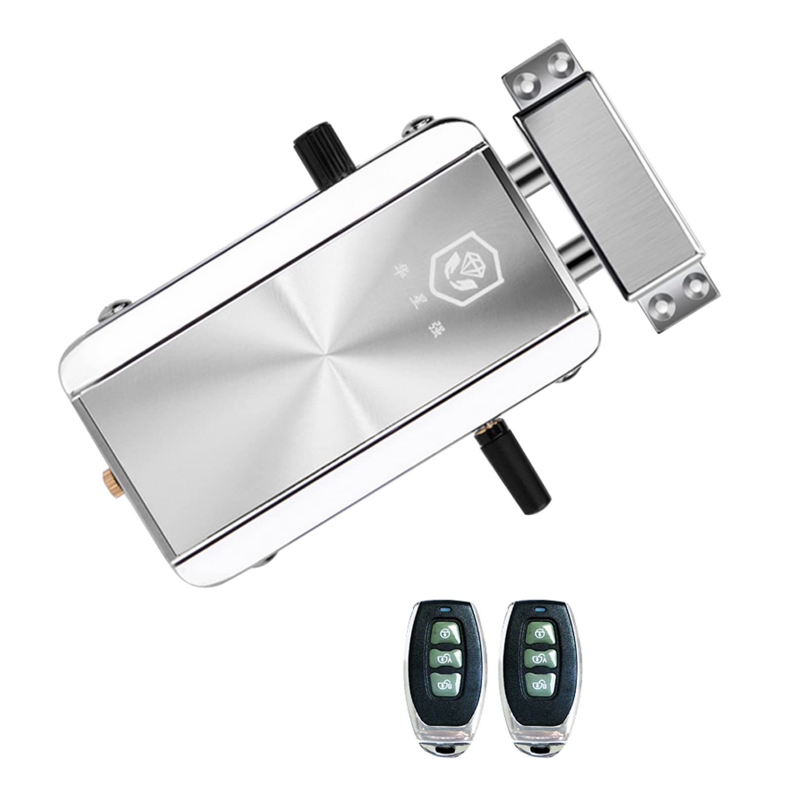 Serrure de porte électronique inox à contrôle télécommandé 10m et pile 12V pour accès sécurisé