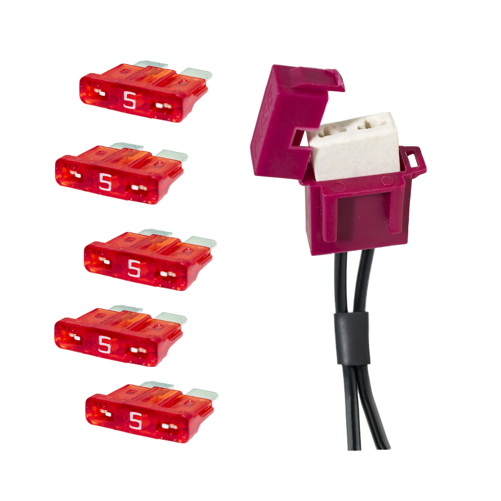 Ovicart 5A Auto Car Regular Blade Fuse - With Ceramic Fuse Holder-image-40