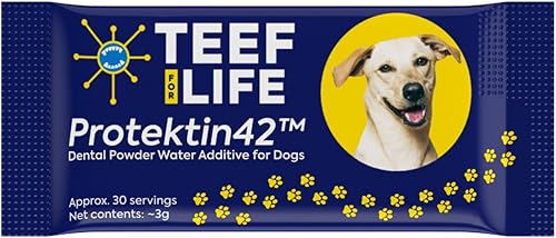 TEEF for Life Protektin42 aditivo de agua dental derivado de plantas para perros, cuidado dental diario, fórmula clínicamente probada que combate