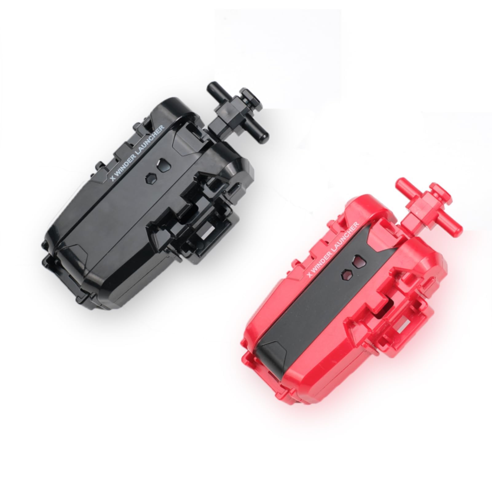 2 Pack X String Launcher, X Gyro Launcher Set for Players Battles, Only Work with X Right Spinning Tops (Red + Black)